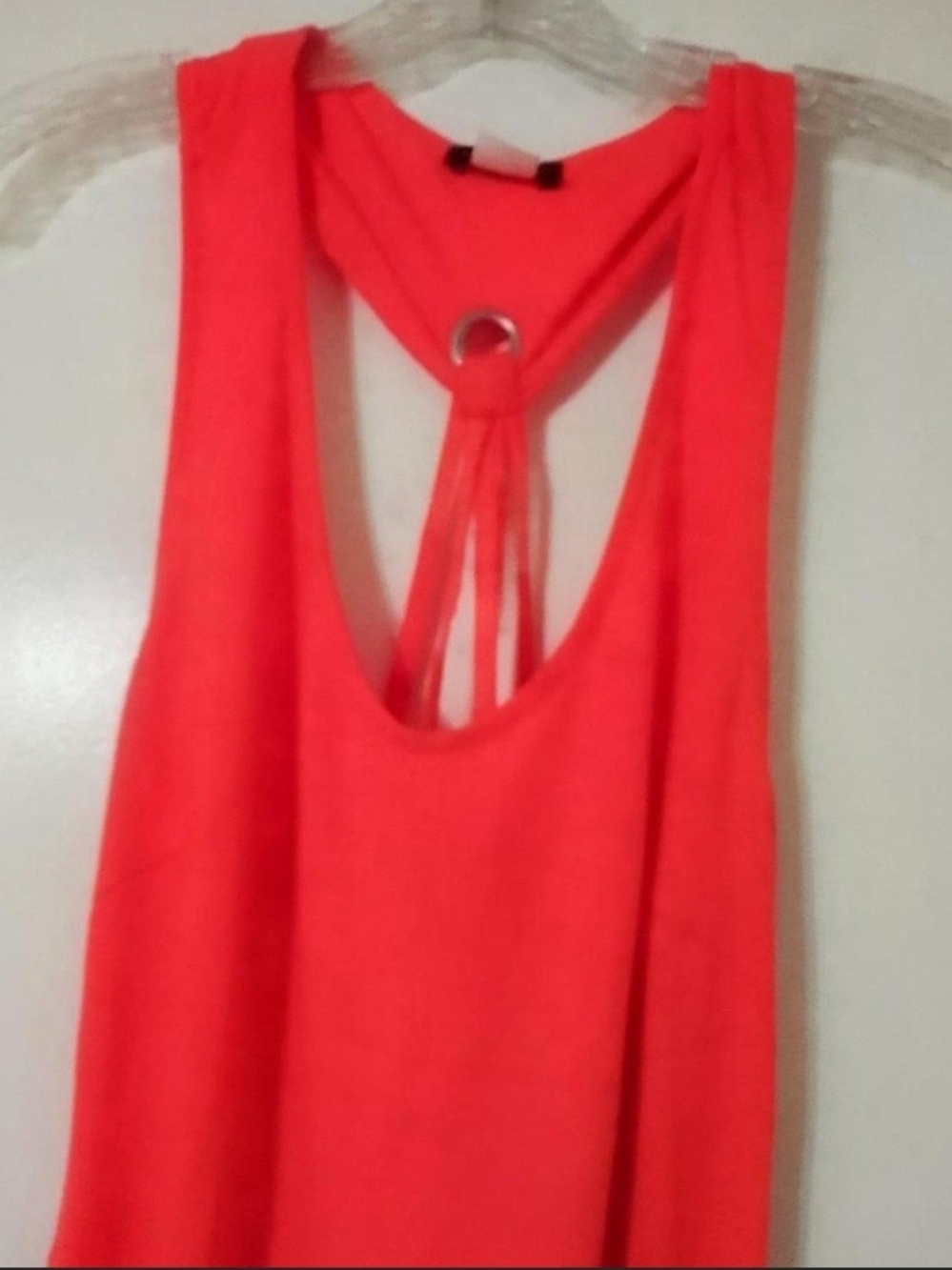 VENUS Coral Tank Top with Back Ring and Tie